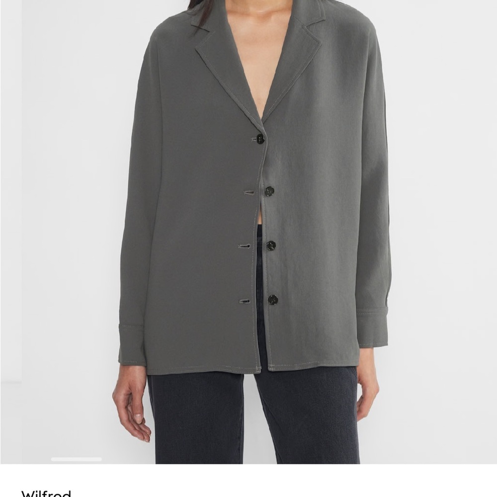 ARITZIA Wilfred Freeform Shirt in chocolate brown